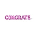 thumbnail image 1 of Letter Balloons - CONGRATS 16" Inch Alphabet Letters Foil Mylar Balloon Graduation Party Banner (Pink), 1 of 5