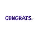 thumbnail image 1 of Letter Balloons - CONGRATS 16" Inch Alphabet Letters Foil Mylar Balloon Graduation Party Banner (Purple), 1 of 5