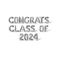 thumbnail image 1 of Letter Balloons - CONGRATS CLASS OF 2024 16" Inch Alphabet Letters Foil Mylar Balloon Graduation Day Party Banner (Silver), 1 of 5