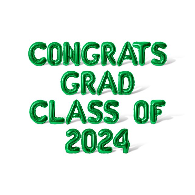 Letter Balloons - CONGRATS GRAD CLASS OF 2024 16