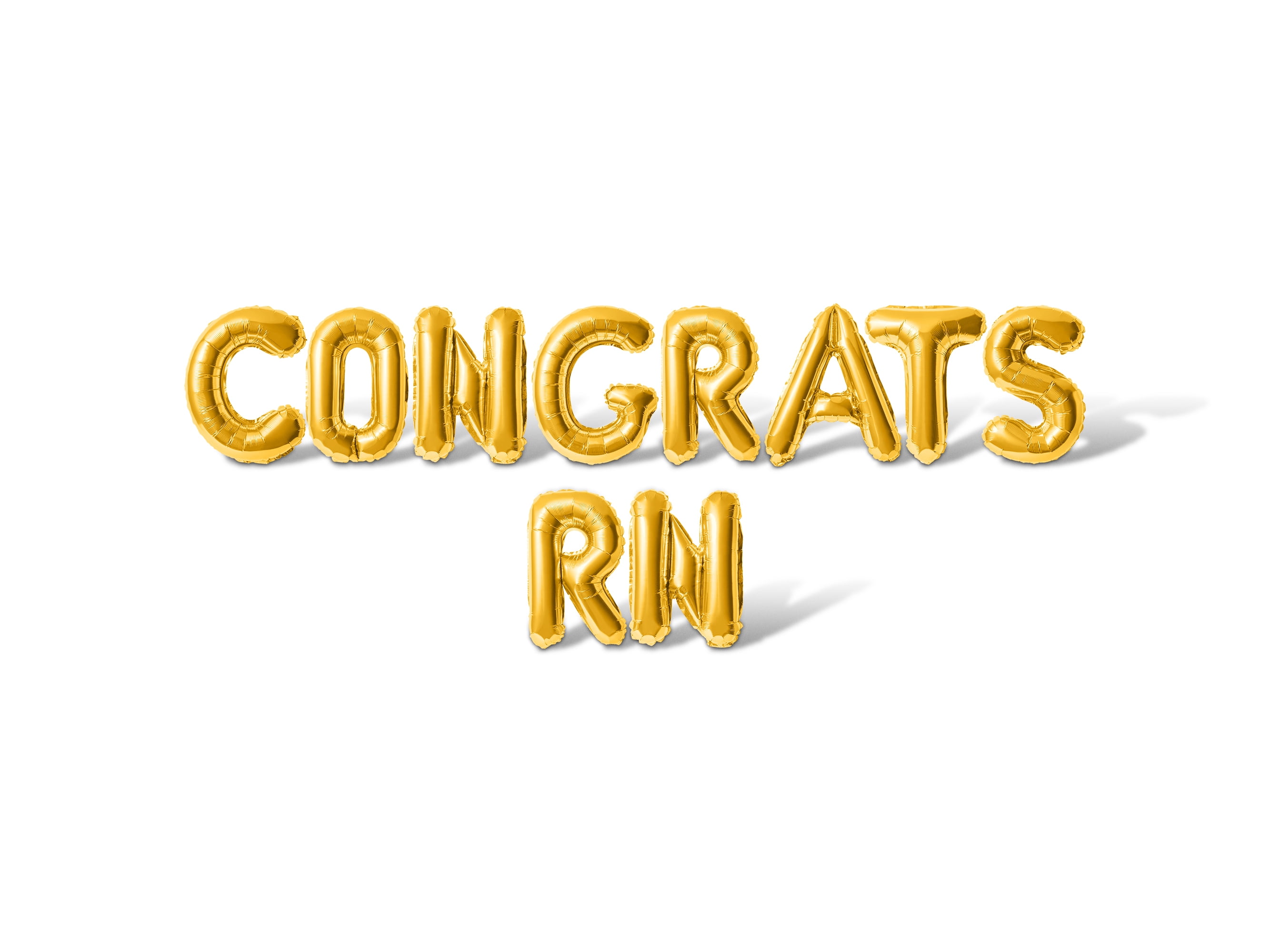 RN 2024 Foil Balloons – 16 Inch Multicolor Letters For Nurse Graduation Party Decor