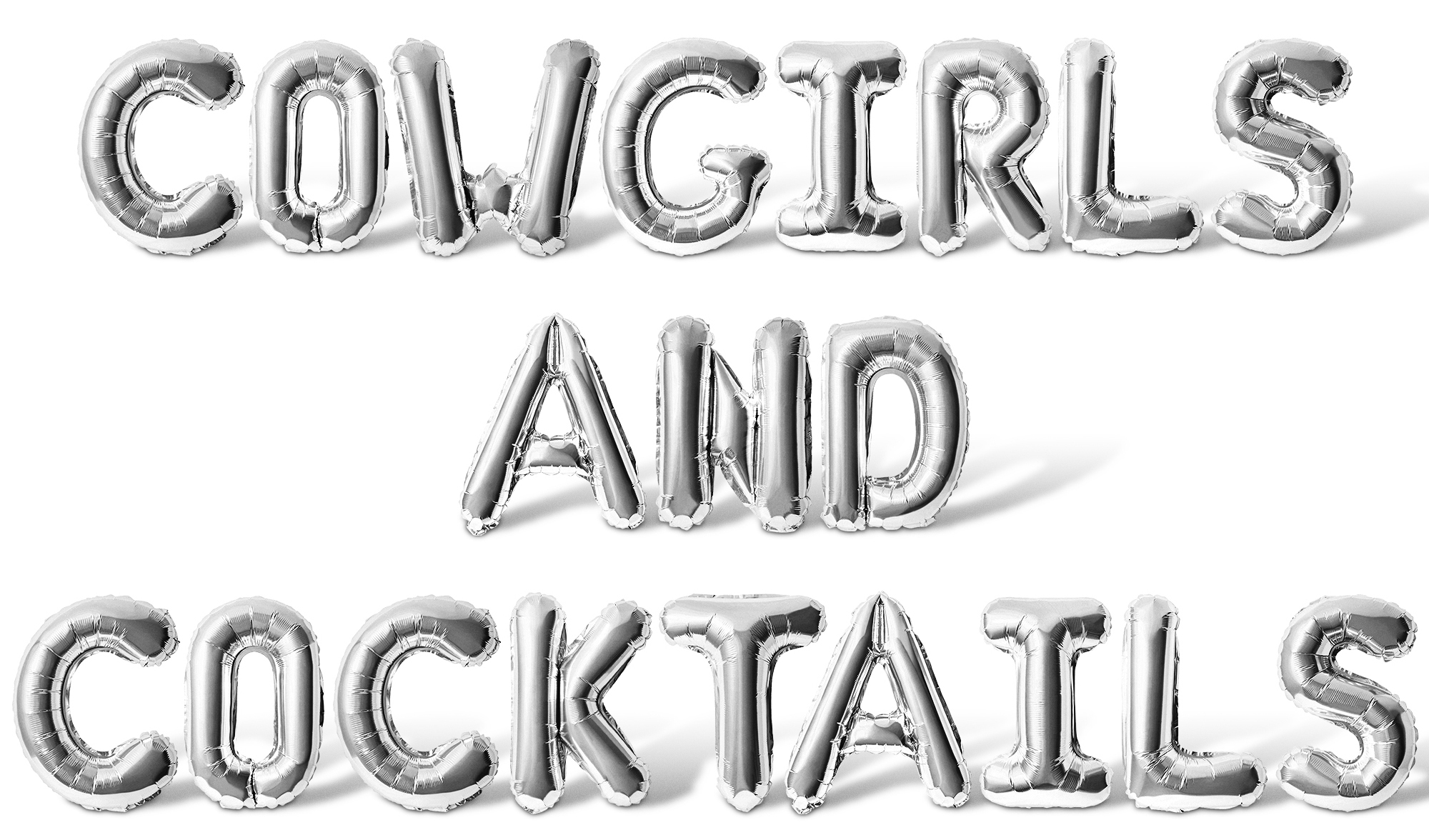 Letter Balloons - COWGIRLS AND COCKTAILS 16" Inch Alphabet Letters Foil Mylar Balloon Bachelorette Party Banner (Gold)