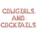 thumbnail image 1 of Letter Balloons - COWGIRLS AND COCKTAILS 16" Inch Alphabet Letters Foil Mylar Balloon Bachelorette Party Banner (Rose Gold), 1 of 5
