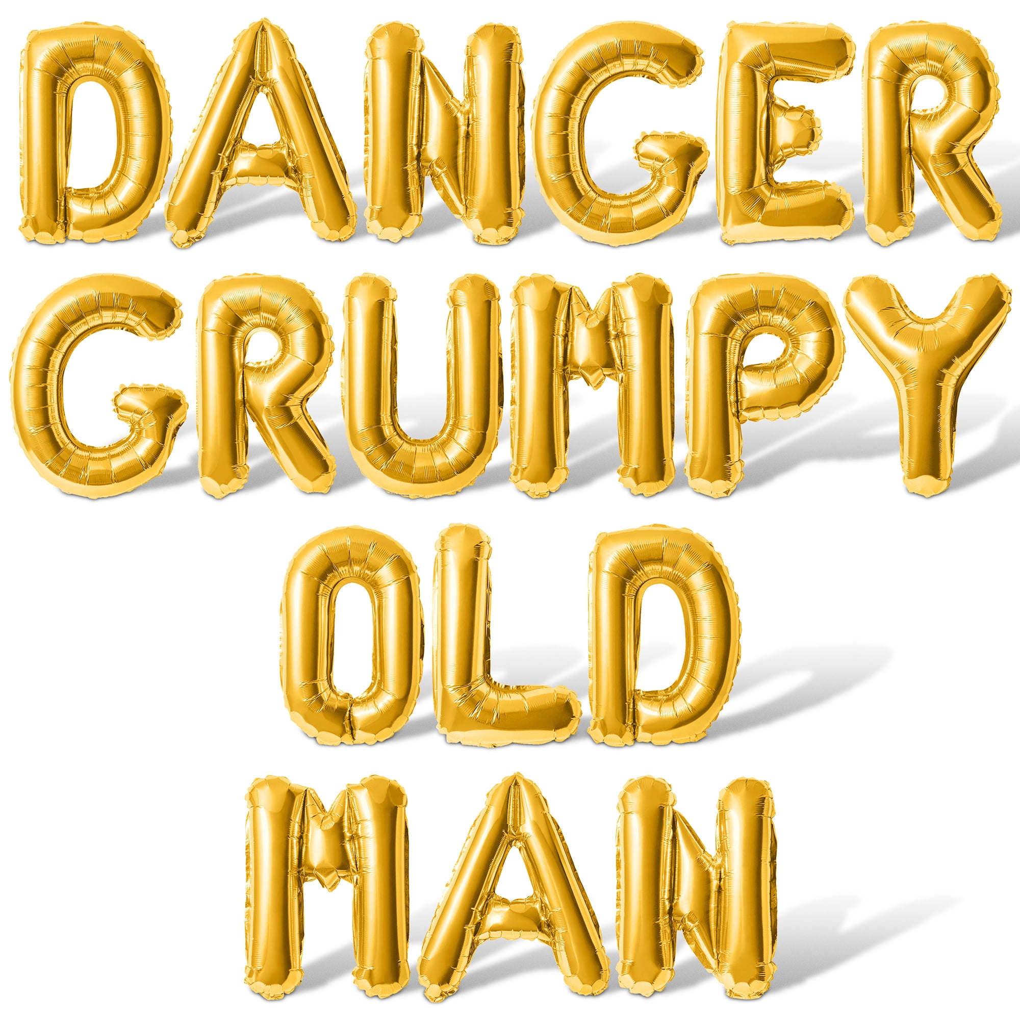 Letter Balloons - DANGER GRUMPY OLD MAN 16