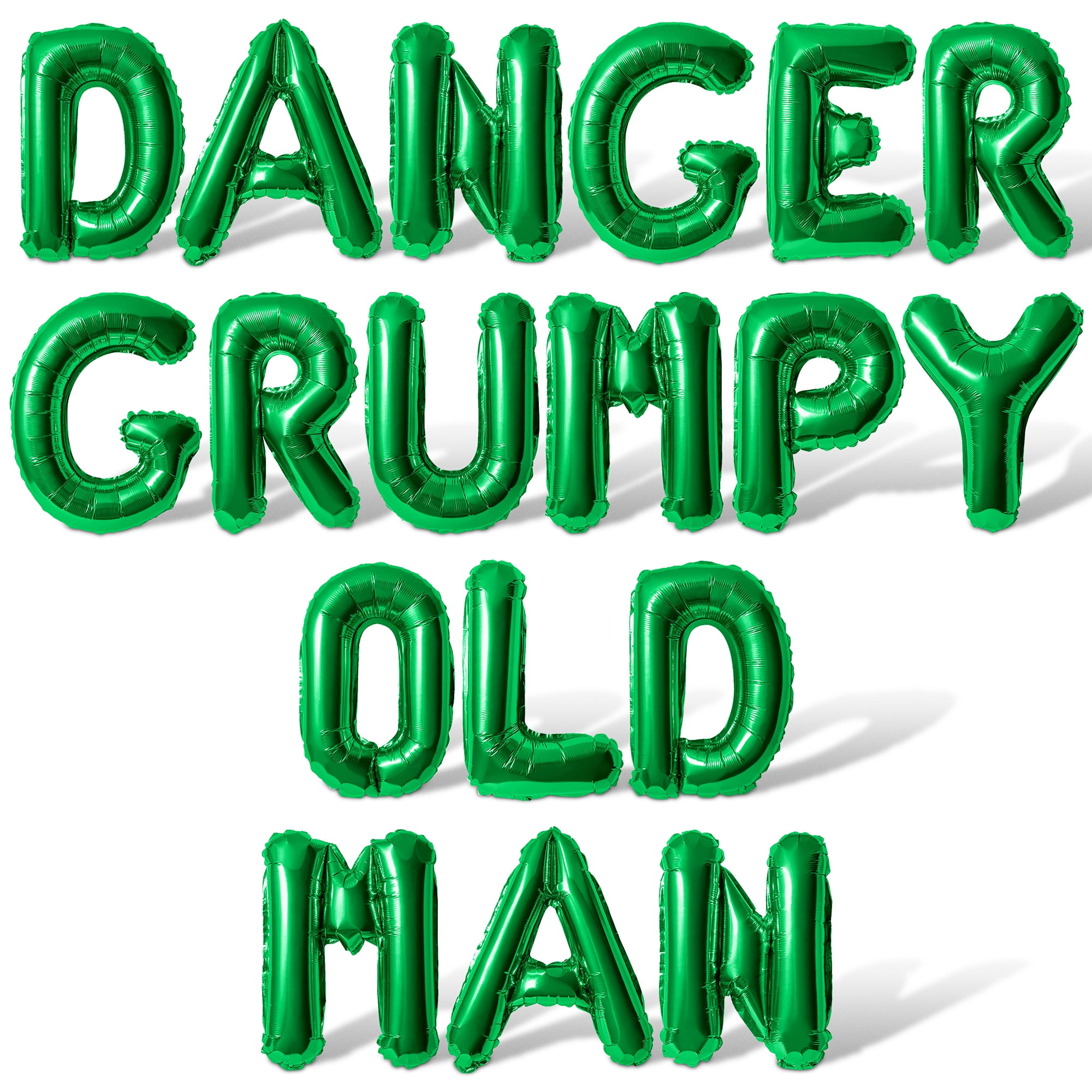 Letter Balloons - DANGER GRUMPY OLD MAN 16