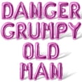 thumbnail image 1 of Letter Balloons - DANGER GRUMPY OLD MAN 16" Inch Alphabet Letters Foil Mylar Balloon Senior Birthday Party Banner (Pink), 1 of 5