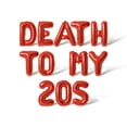 thumbnail image 1 of Letter Balloons - DEATH TO MY 20S 16" Inch Alphabet Letters Foil Mylar Balloon Birthday Party Banner (Red), 1 of 5