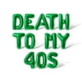 thumbnail image 1 of Letter Balloons - DEATH TO MY 40S 16" Inch Alphabet Letters Foil Mylar Balloon Birthday Party Banner (Green), 1 of 5