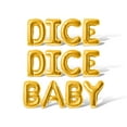 thumbnail image 1 of Letter Balloons - DICE DICE BABY 16" Inch Alphabet Letters Foil Mylar Balloon Bachelorette or Bridal Shower Party Banner (Gold), 1 of 5