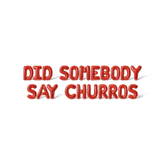 Letter Balloons - DID SOMEBODY SAY CHURROS 16" Inch Alphabet Letters Foil Mylar Balloon Cinco de Mayo Party Banner (Red)