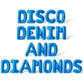 thumbnail image 1 of Letter Balloons - DISCO DENIM AND DIAMONDS 16" Inch Alphabet Letters Foil Mylar Balloon Bachelorette Party Banner (Blue), 1 of 5
