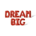 thumbnail image 1 of Letter Balloons - DREAM BIG 16" Inch Alphabet Letters Foil Mylar Balloon Graduation Day Party Banner (Red), 1 of 5
