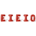 thumbnail image 1 of Letter Balloons - E I E I O 16" Inch Alphabet Letters Foil Mylar Balloon Birthday Party Banner (Red), 1 of 5