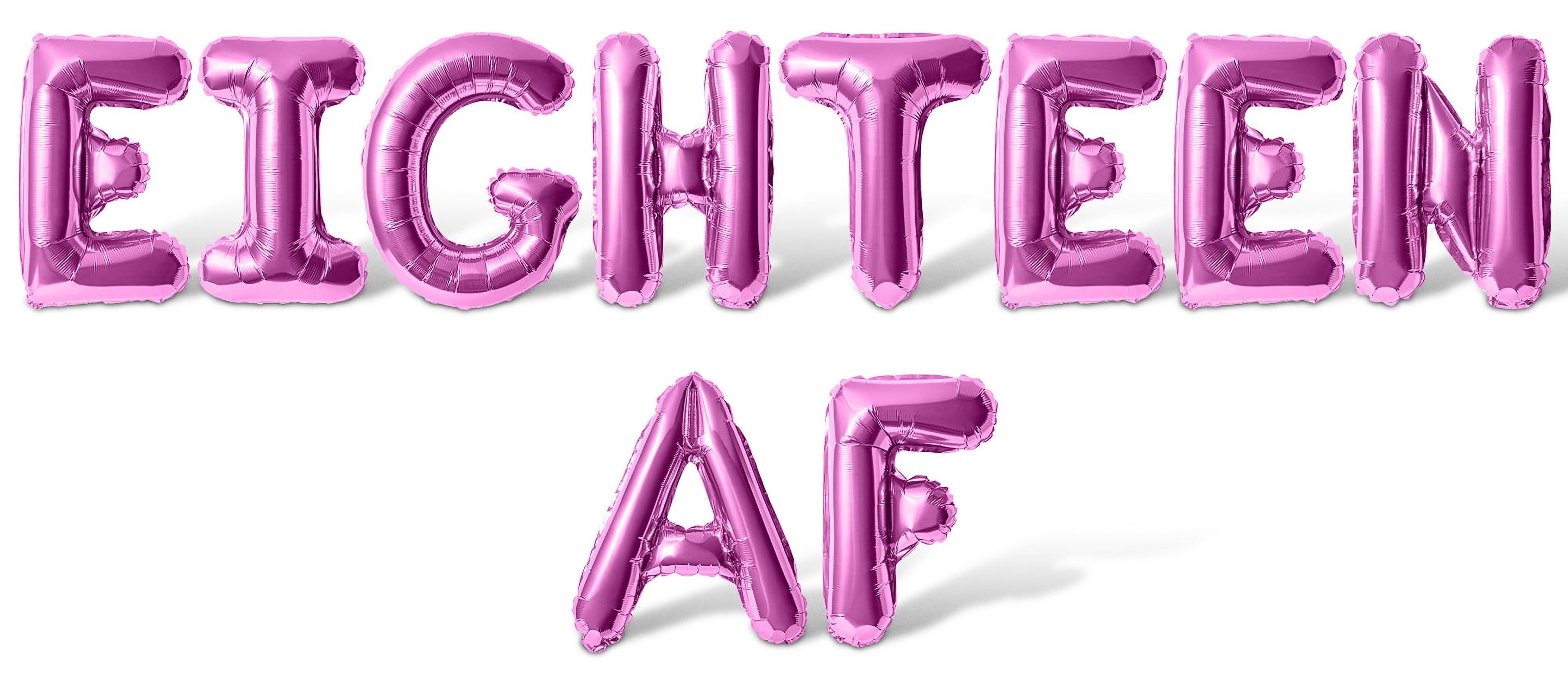 177 Letters Letter Balloons - EIGHTEEN AF 16