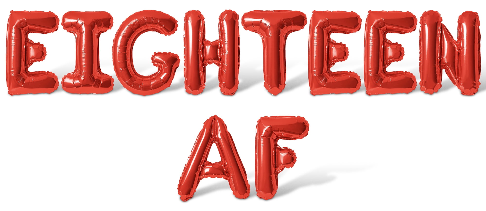 Letter Balloons - EIGHTEEN AF 16