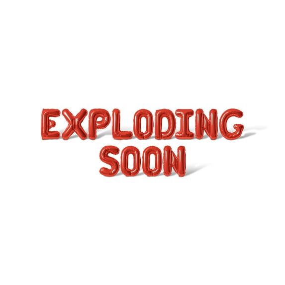 Letter Balloons - EXPLODING SOON 16" Inch Alphabet Letters Foil Mylar Balloon Birthday Party Banner (Red)
