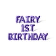 thumbnail image 1 of Letter Balloons - FAIRY 1ST BIRTHDAY 16" Inch Alphabet Letters Foil Mylar Balloon Birthday Party Banner (Purple), 1 of 5