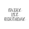 thumbnail image 1 of Letter Balloons - FAIRY 1ST BIRTHDAY 16" Inch Alphabet Letters Foil Mylar Balloon Birthday Party Banner (Silver), 1 of 5
