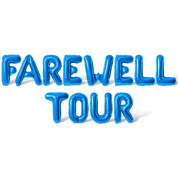 Letter Balloons - FAREWELL TOUR 16" Inch Alphabet Letters Foil Mylar Balloon Bachelorette Party Banner (Blue)