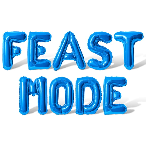 Letter Balloons - FEAST MODE 16" Inch Alphabet Letters Foil Mylar Balloon Easter Party Banner (Blue)