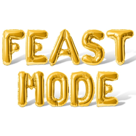 Letter Balloons - FEAST MODE 16" Inch Alphabet Letters Foil Mylar Balloon Easter Party Banner (Gold)