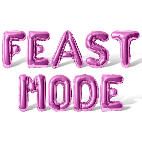 Letter Balloons - FEAST MODE 16" Inch Alphabet Letters Foil Mylar Balloon Easter Party Banner (Pink)