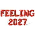 thumbnail image 1 of Letter Balloons - FEELING 2027 16" Inch Alphabet Letters Foil Mylar Balloon New Years Party Banner (Red), 1 of 3