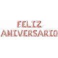 thumbnail image 1 of Letter Balloons - FELIZ ANIVERSARIO 16" Inch Alphabet Letters Foil Mylar Balloon Anniversary Party Banner (Rose Gold), 1 of 5