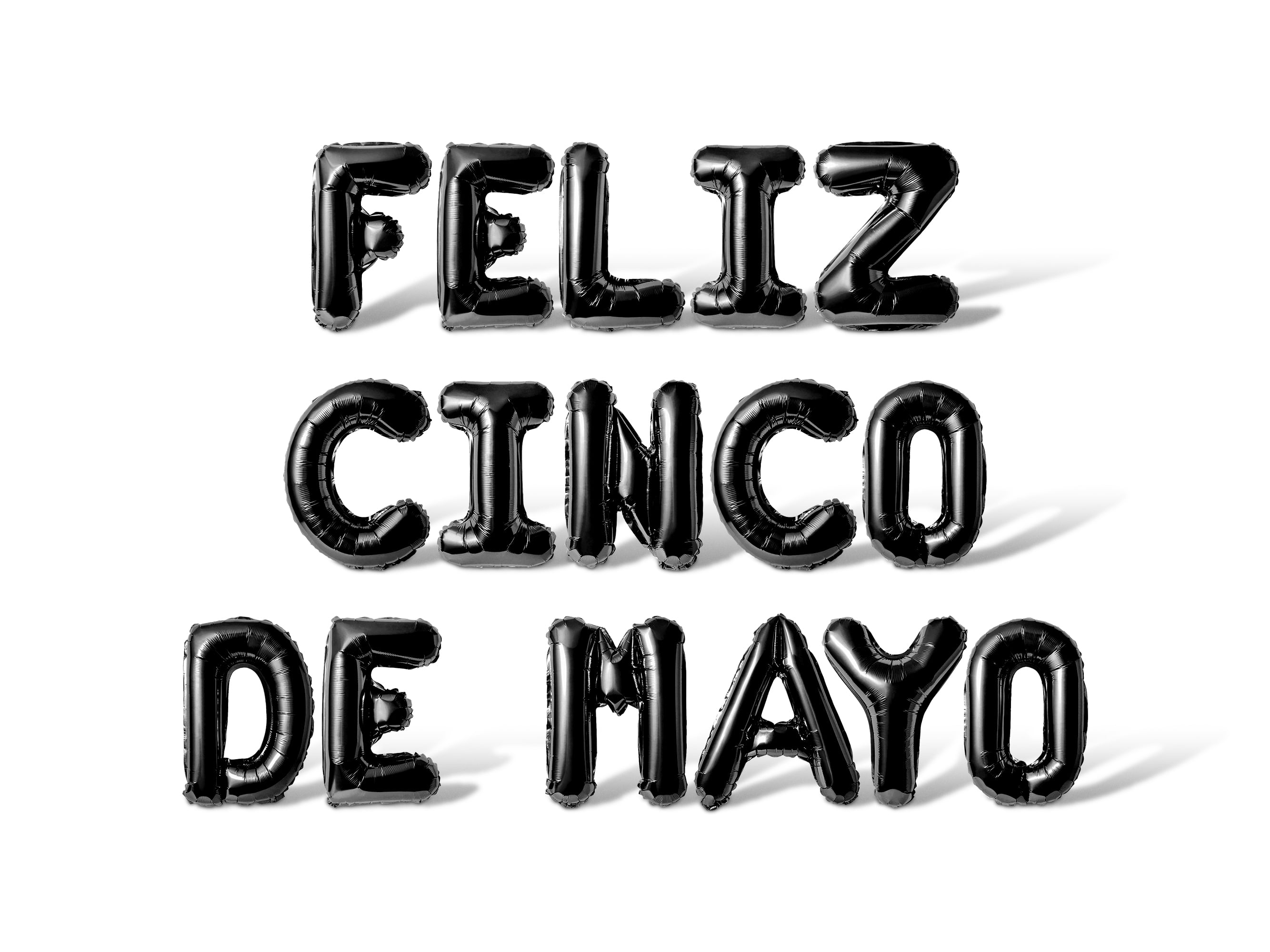 Letter Balloons FELIZ CINCO DE MAYO 16" Inch Alphabet Letters Foil Mylar Balloon Cinco de Mayo