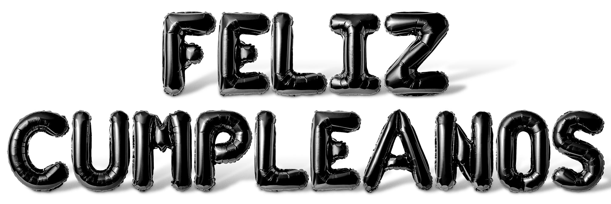 Letter Balloons - FELIZ CUMPLEANOS 16" Inch Alphabet Letters Foil Mylar Balloon Happy Birthday Party Banner (Black)