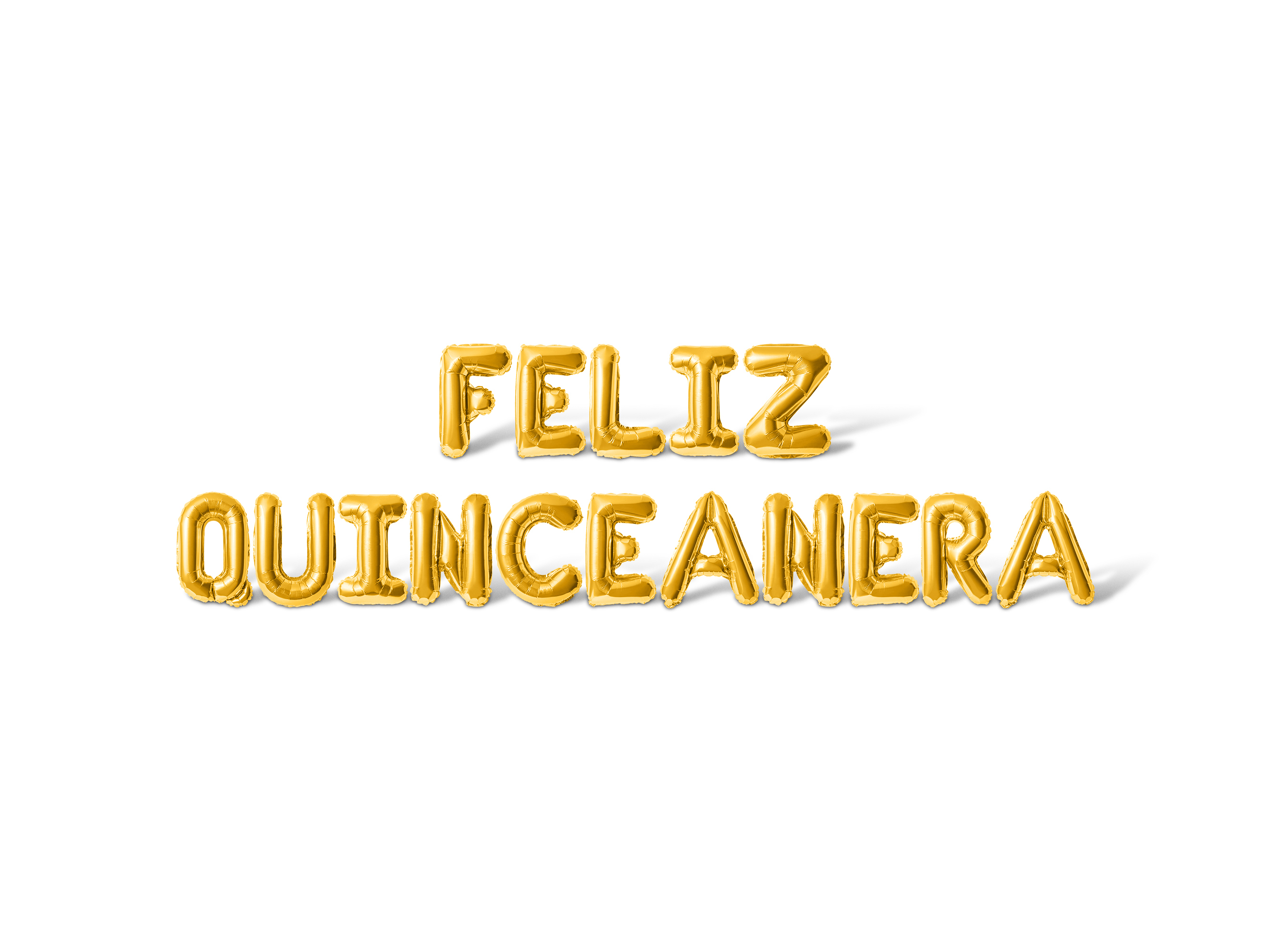 Letter Balloons - FELIZ QUINCEANERA 16" Inch Alphabet Letters Foil Mylar Balloon Birthday Party Banner (Gold)