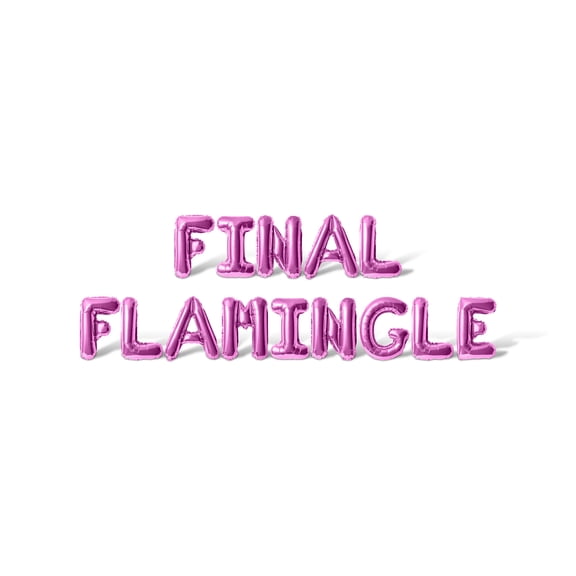 Letter Balloons - FINAL FLAMINGLE 16" Inch Alphabet Letters Foil Mylar Balloon Bachelorette or Bridal Shower Party Banner (Pink)