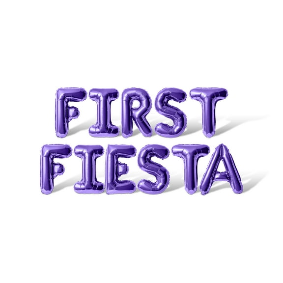Letter Balloons - FIRST FIESTA 16" Inch Alphabet Letters Foil Mylar Balloon Birthday Party Banner (Purple)