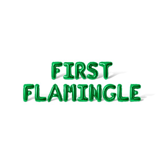 Letter Balloons - FIRST FLAMINGLE 16" Inch Alphabet Letters Foil Mylar Balloon Birthday Party Banner (Green)