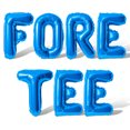 thumbnail image 1 of Letter Balloons - FORE TEE 16" Inch Alphabet Letters Foil Mylar Balloon 40th Birthday Party Banner (Blue), 1 of 5