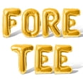 thumbnail image 1 of Letter Balloons - FORE TEE 16" Inch Alphabet Letters Foil Mylar Balloon 40th Birthday Party Banner (Gold), 1 of 5