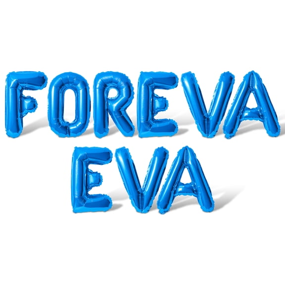 Letter Balloons - FOREVA EVA 16" Inch Alphabet Letters Foil Mylar Balloon Engagement Party Banner (Blue)