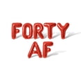thumbnail image 1 of Letter Balloons - FORTY AF 16" Inch Alphabet Letters Foil Mylar Balloon Birthday Party Banner (Red), 1 of 5