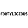 thumbnail image 1 of Letter Balloons - FORTYLICIOUS 16" Inch Alphabet Letters Foil Mylar Balloon 40th Birthday Party Banner (Black), 1 of 5