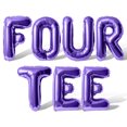 thumbnail image 1 of Letter Balloons - FOUR TEE 16" Inch Alphabet Letters Foil Mylar Balloon 40th Birthday Party Banner (Purple), 1 of 5