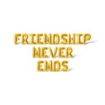 thumbnail image 1 of Letter Balloons - FRIENDSHIP NEVER ENDS 16" Inch Alphabet Letters Foil Mylar Balloon Bachelorette or Bridal Shower Party Banner (Gold), 1 of 5