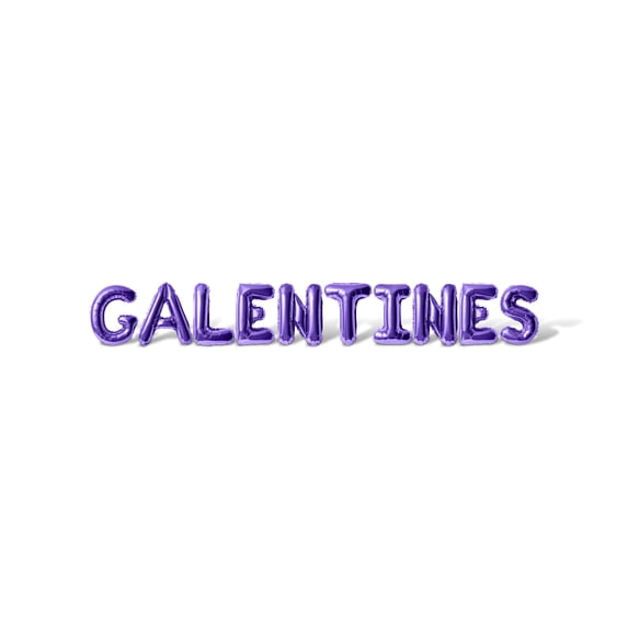 Letter Balloons - GALENTINES 16" Inch Alphabet Letters Foil Mylar Balloon Valentine's Day Party Banner (Purple)