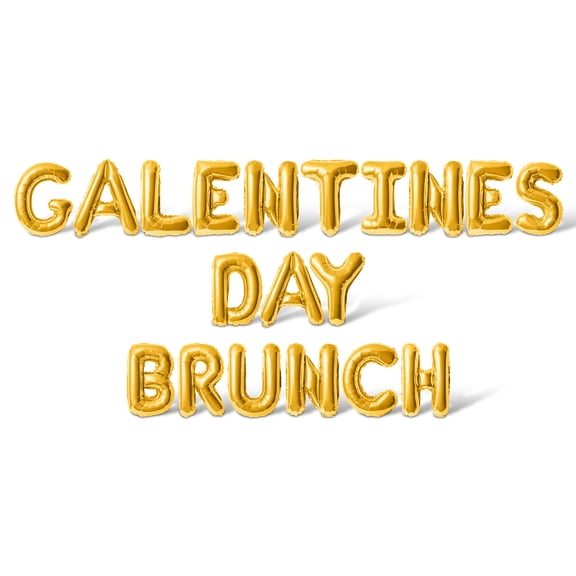 Letter Balloons - GALENTINES DAY BRUNCH 16" Inch Alphabet Letters Foil Mylar Balloon Galentines Day Party Banner (Gold)