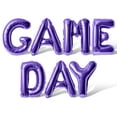 thumbnail image 1 of Letter Balloons - GAME DAY 16" Inch Alphabet Letters Foil Mylar Balloon Game Day Party Banner (Purple), 1 of 5