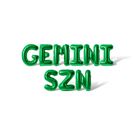Letter Balloons - GEMINI SZN 16" Inch Alphabet Letters Foil Mylar Balloon Birthday Party Banner (Green)
