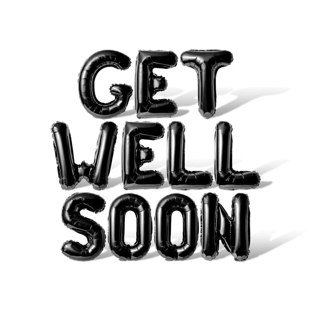 Letter Balloons GET WELL SOON 16" Inch Alphabet Letters Foil Mylar