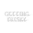 thumbnail image 1 of Letter Balloons - GETTING FRISKY 16" Inch Alphabet Letters Foil Mylar Balloon Bachelorette or Bridal Shower Party Banner (White), 1 of 5