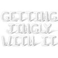 thumbnail image 1 of Letter Balloons - GETTING JINGLY WITH IT 16" Inch Alphabet Letters Foil Mylar Balloon Christmas Party Banner (White), 1 of 5