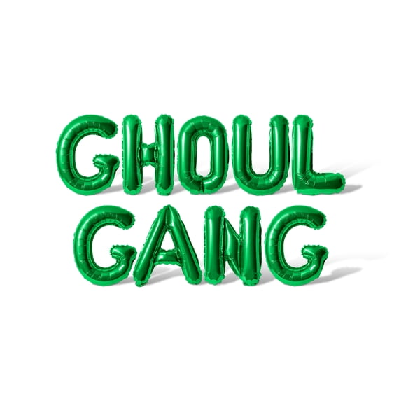 Letter Balloons - GHOUL GANG 16" Inch Alphabet Letters Foil Mylar Balloon Halloween Party Banner (Green)