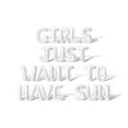thumbnail image 1 of Letter Balloons - GIRLS JUST WANT TO HAVE SUN 16" Inch Alphabet Letters Foil Mylar Balloon Bachelorette or Bridal Shower Party Banner (White), 1 of 5
